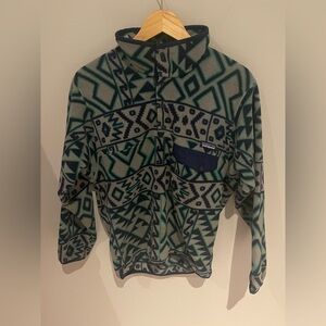 Rare Patagonia Snap-T Synchilla Fleece Aztec Montana Siete Mens